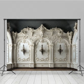 Lofaris Luxurious Pure White Wall Medieval Lamps Photo Backdrop